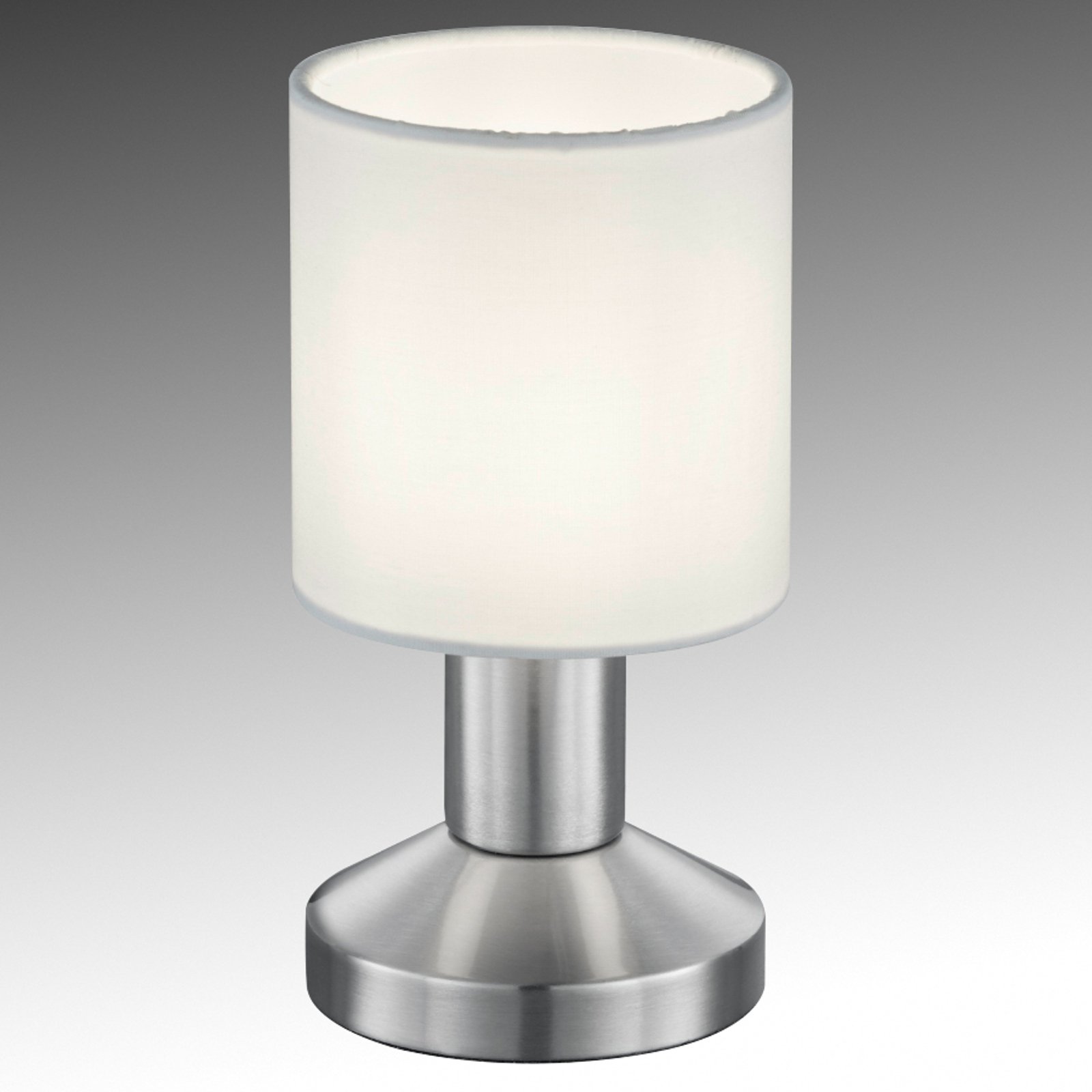 Tekstil-bordlampe Garda med hvit skjerm