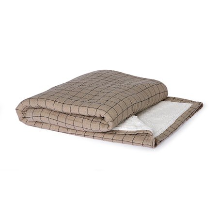Checkered Sherpa Pledd 130x170 cm