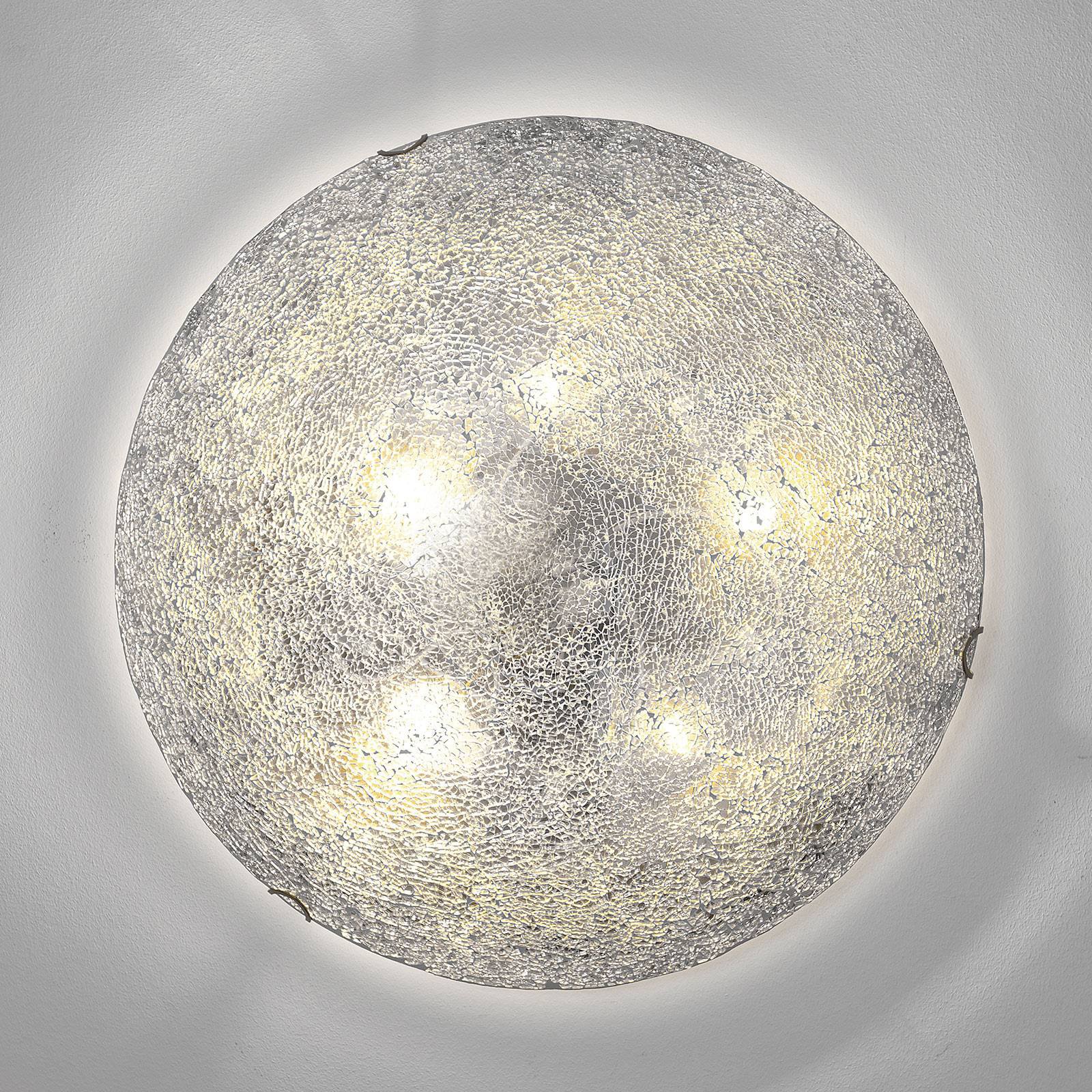 Taklampe Narziso, Ø 55 cm, sølv