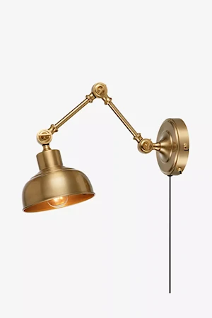 Grimstad vegglampe, mørk messing