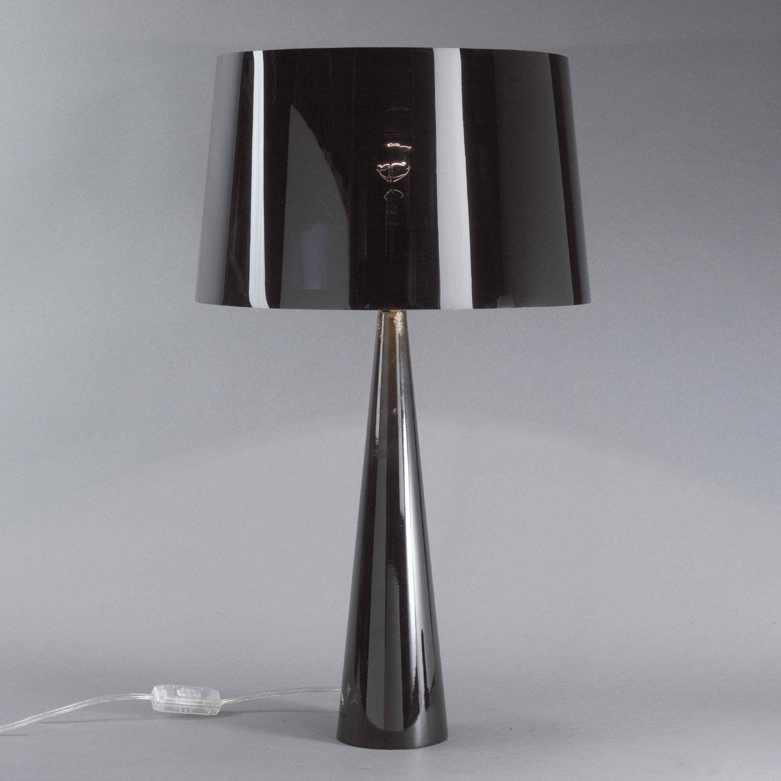Totem LT bordlampe, metallfot, blank svart