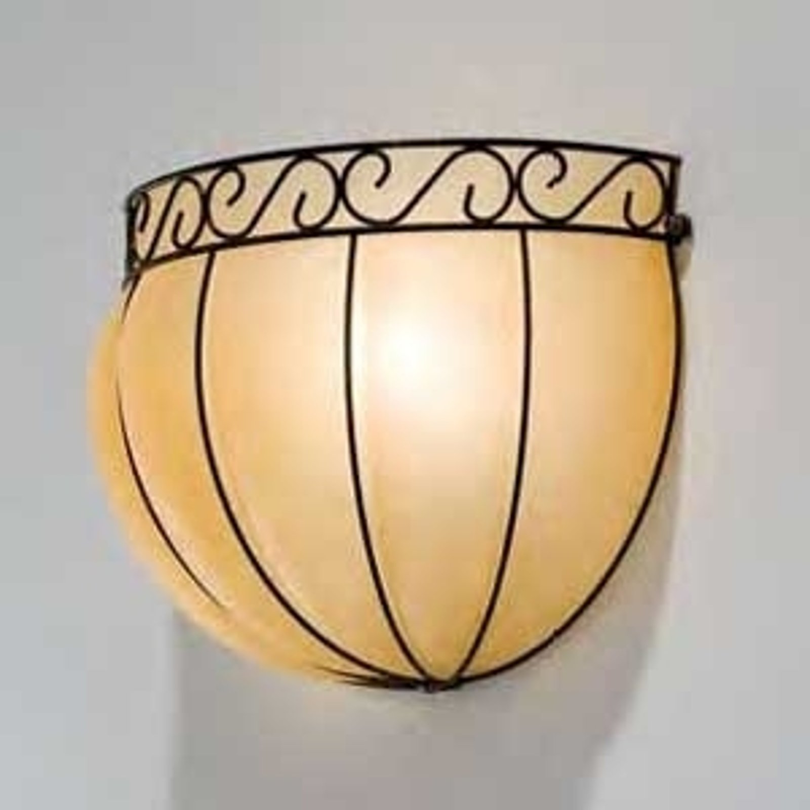 Halvrund vegglampe CORONA, 34 cm