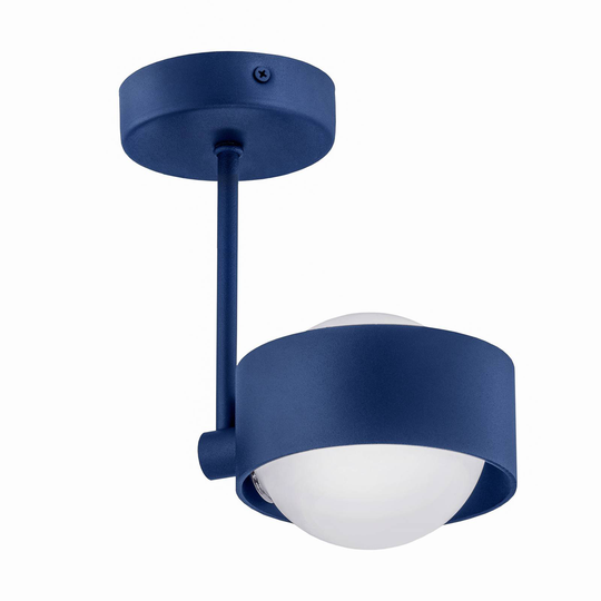 Taklampe Mado av stål, blå, 1 lyskilde