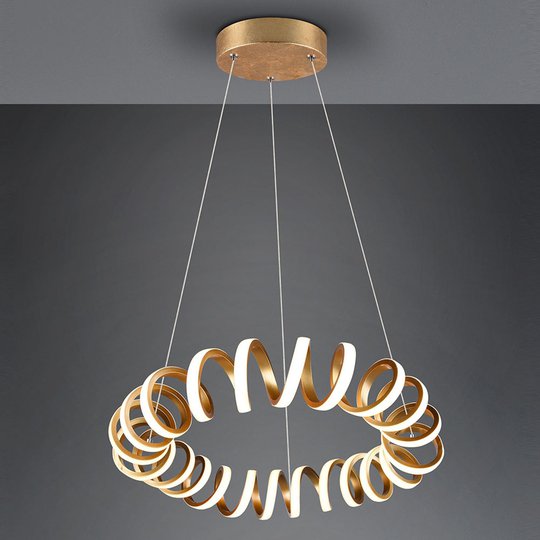 LED-pendellampe Curl, SwitchDim, gull
