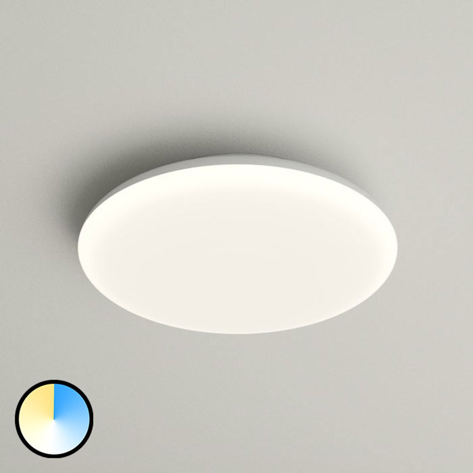 LED-taklampe Azra, hvit, IP54, 25 cm i diameter