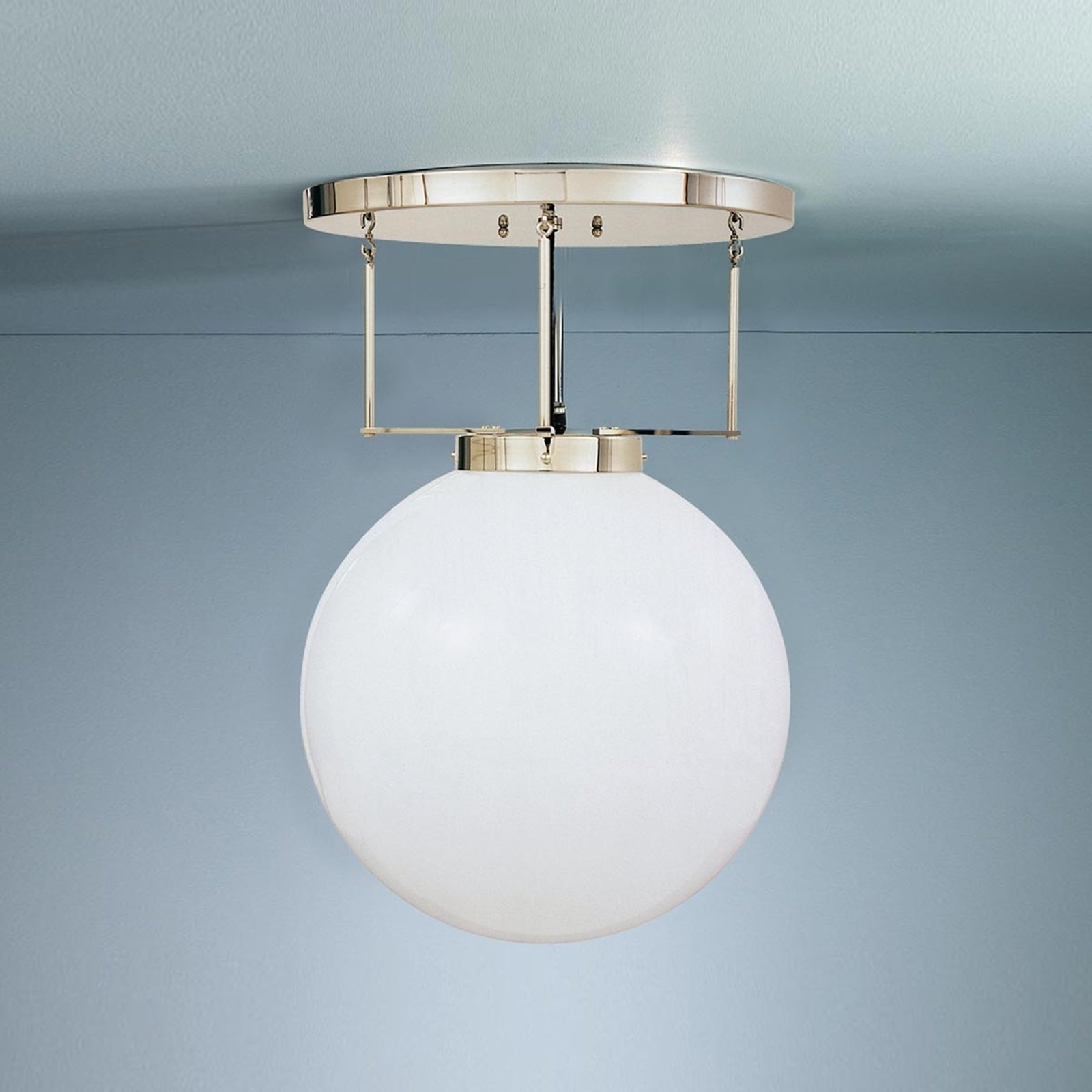 Taklampe i messing i Bauhaus-stil 25 cm