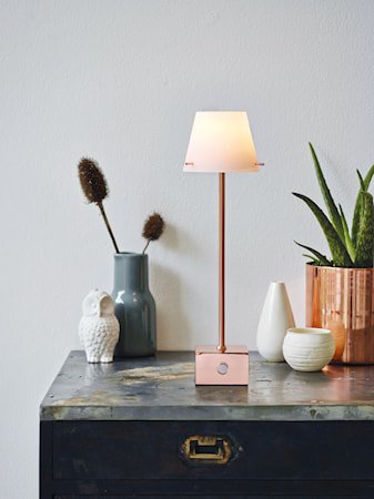 Gil bordlampe LED - Kobber, Hvit