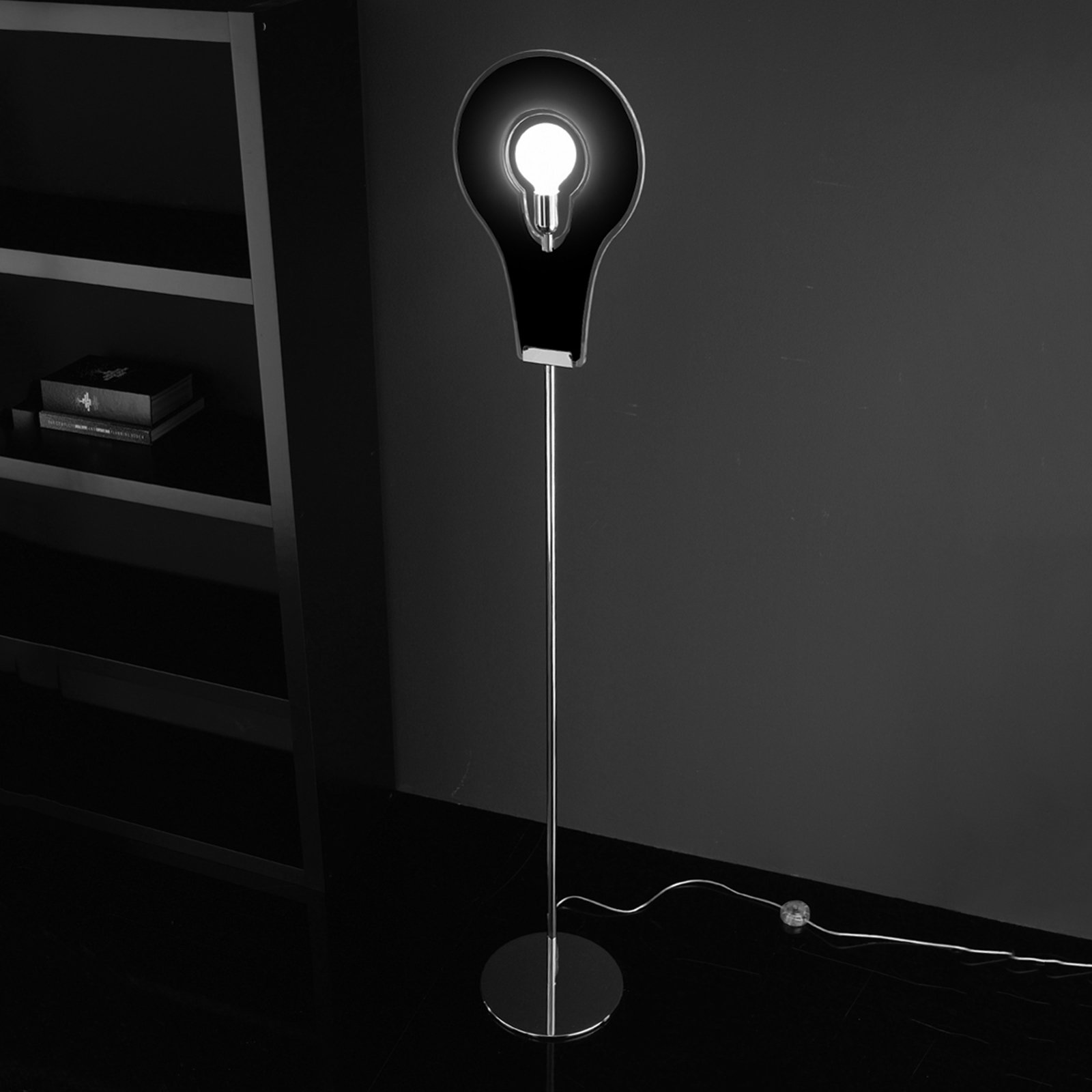 enestående stålampe Flat svart