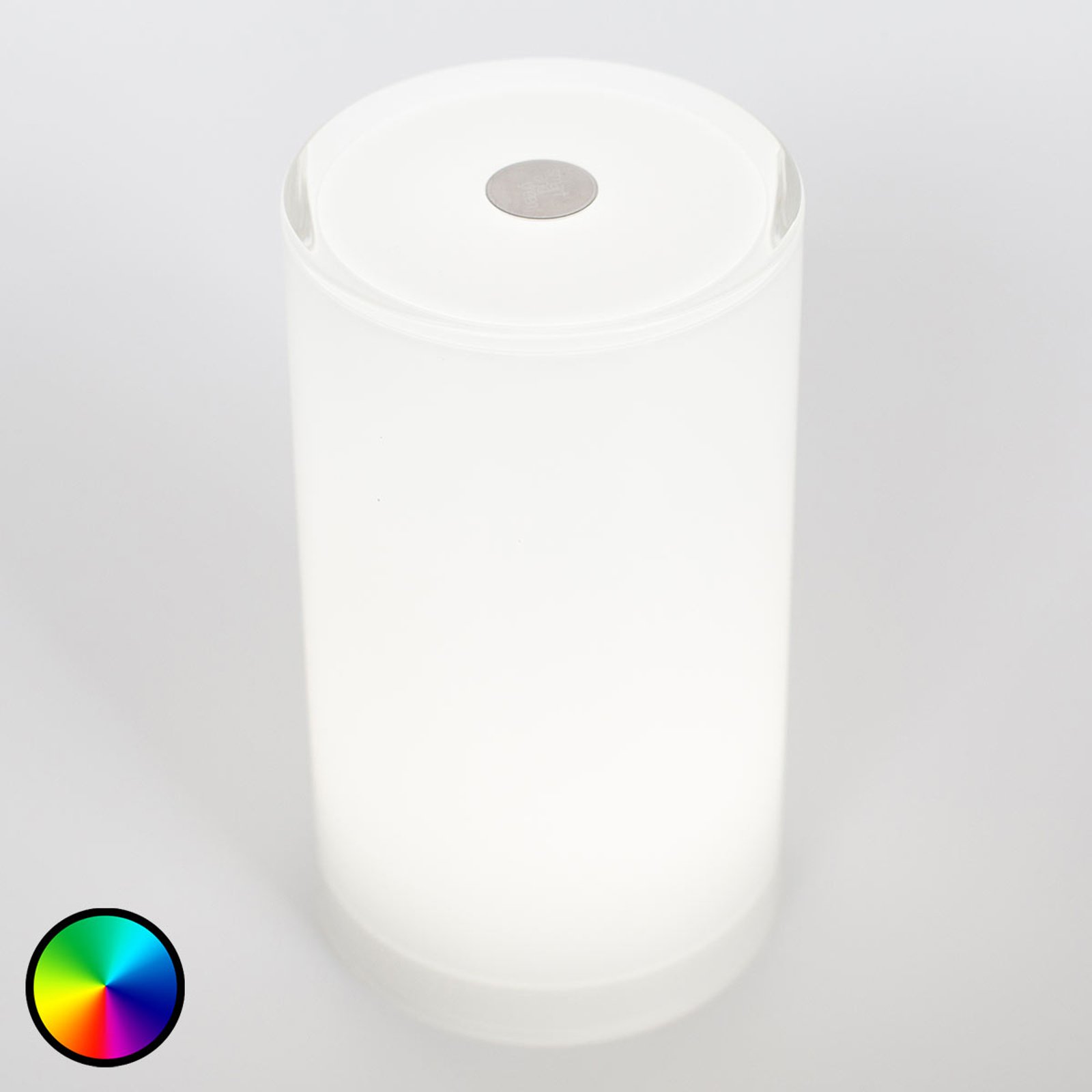 Trådløs bordlampe Tub styrbar med app, RGBW