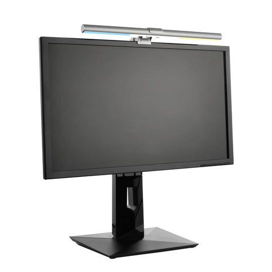 Screen LED-klemmelampe, USB, dimbar, CCT, sølv
