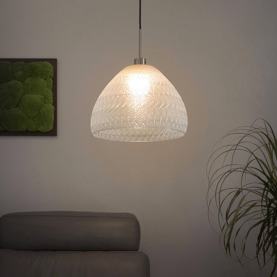 Hengelampe Fraktal Bowl av PET-flasker, klar