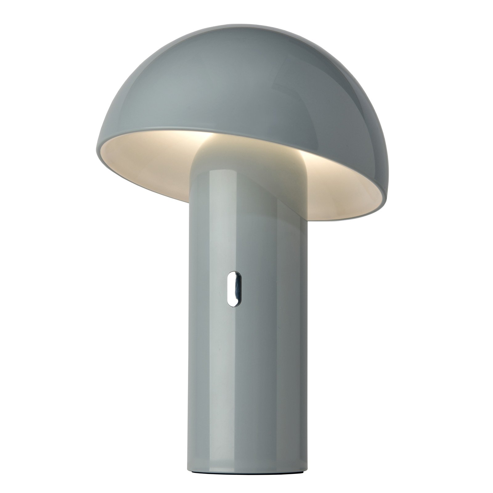 LED-bordlampe Svamp med batteri, dreibar, grå