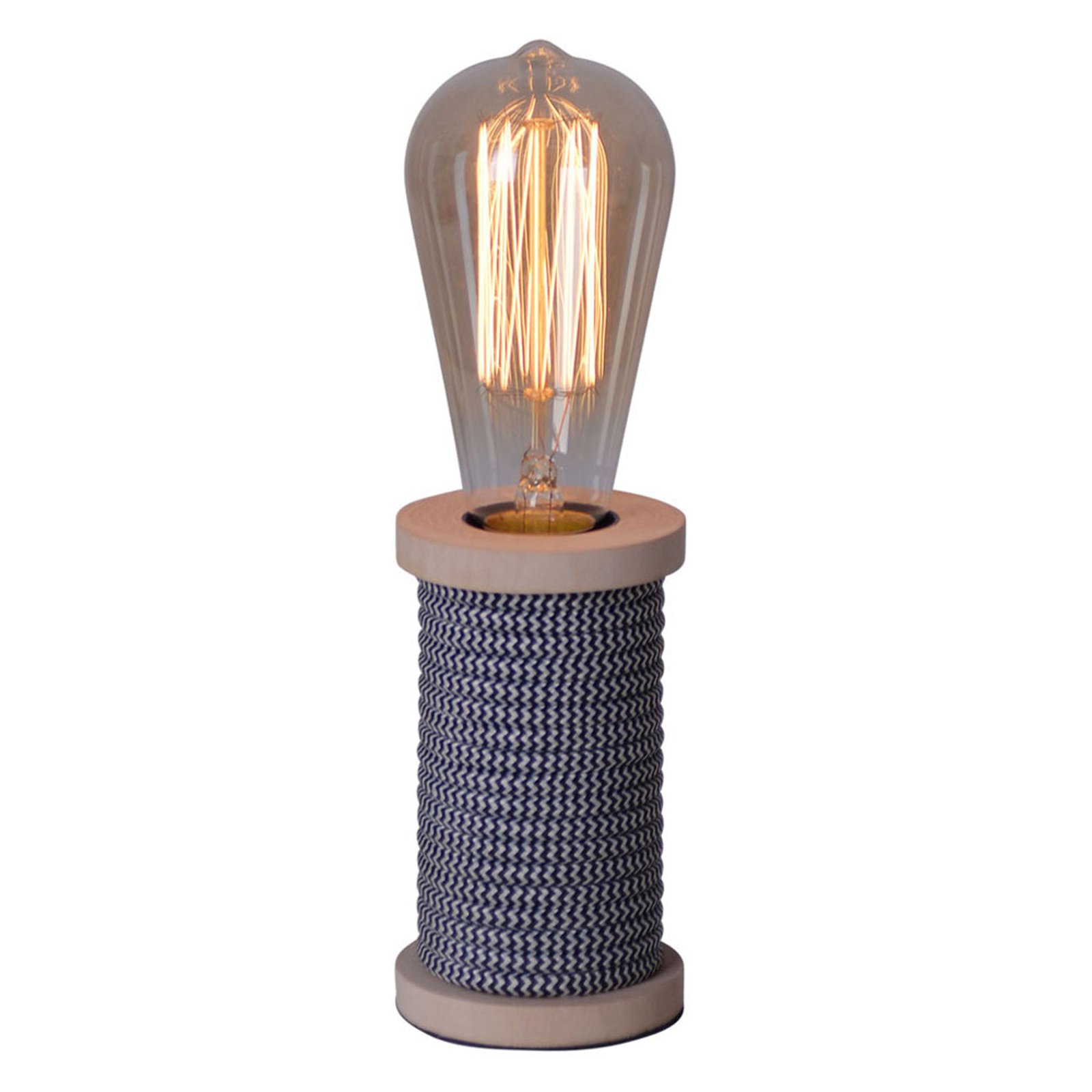 Bordlampe Max med fot i tre antrasitt