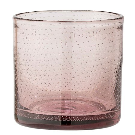 Lyslykt Rosa Glass 10x10 cm