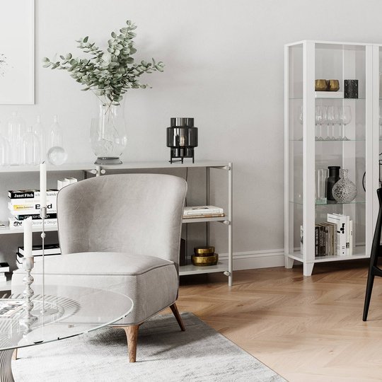 By Rydéns Ebbot bordlampe, røykgrå, Ø 20 cm