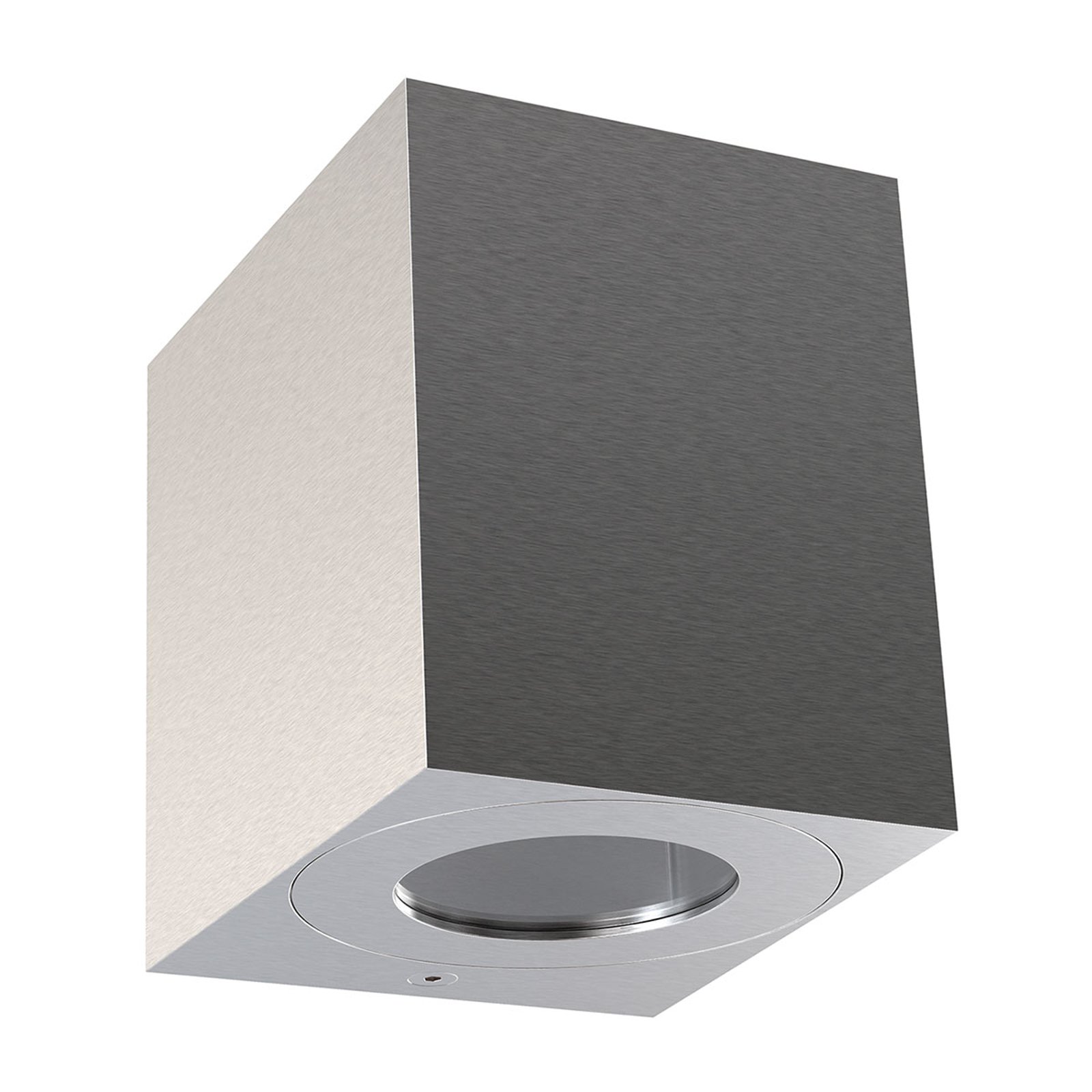 LED-utevegglampe Canto Kubi 2 10 cm rustfritt stål