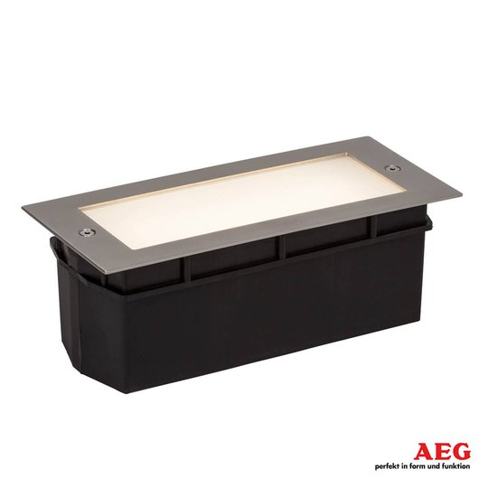 Wall LED-vegglampe for innfelling, satinert glass