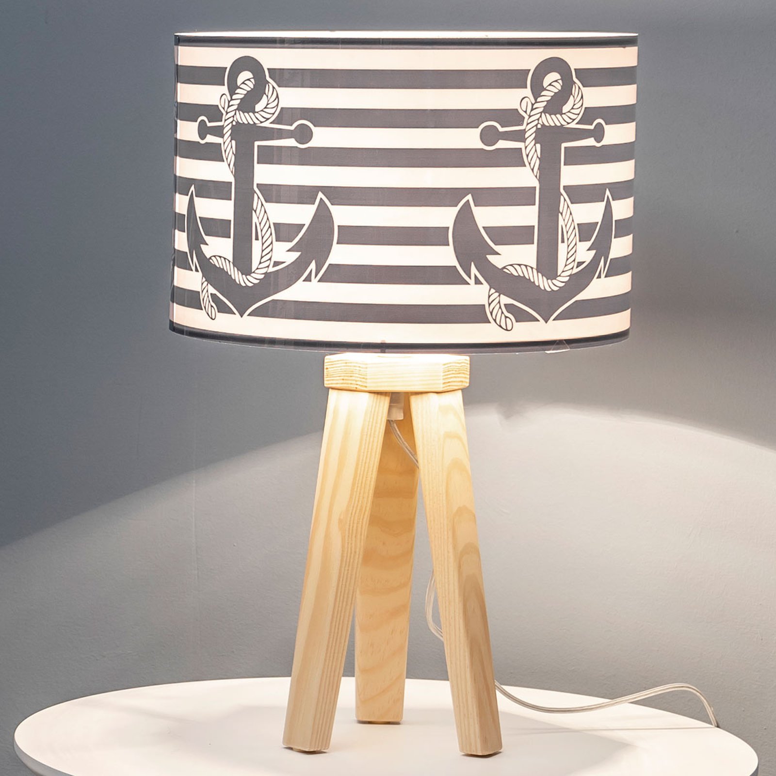 Ahoi maritim bordlampe med trykket skjerm