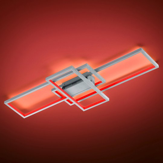Trio WiZ Thiago LED-taklampe, 104cm, nikkel