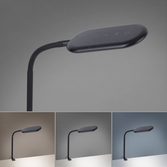 Kelly LED-klemmelampe, CCT, dimbar