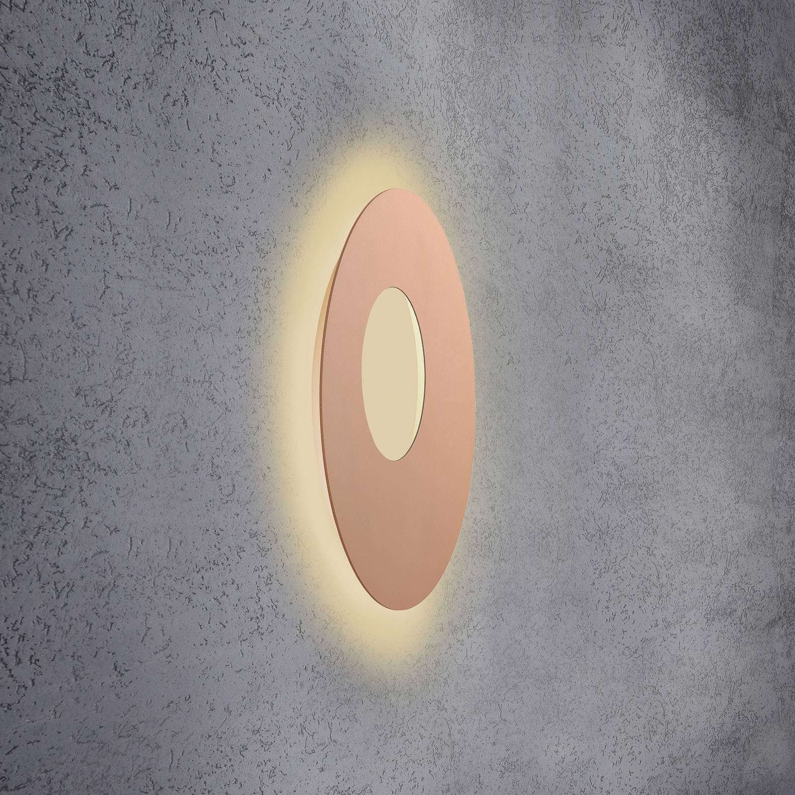 Escale Blade Open LED-vegglampe, rosé, Ø 59 cm