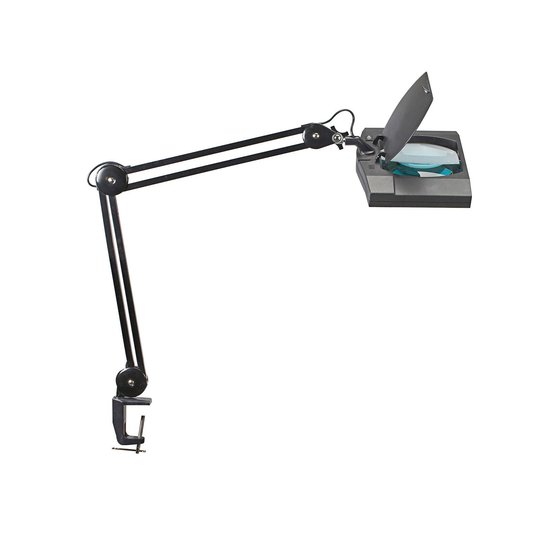 LED-lupelampe MAULvitrum med klemme, svart