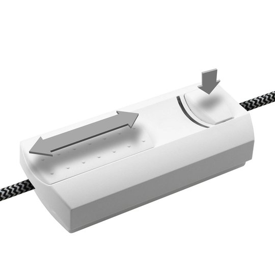 EHMANN T26.07.50 20-500W LED-snordimmer hvit