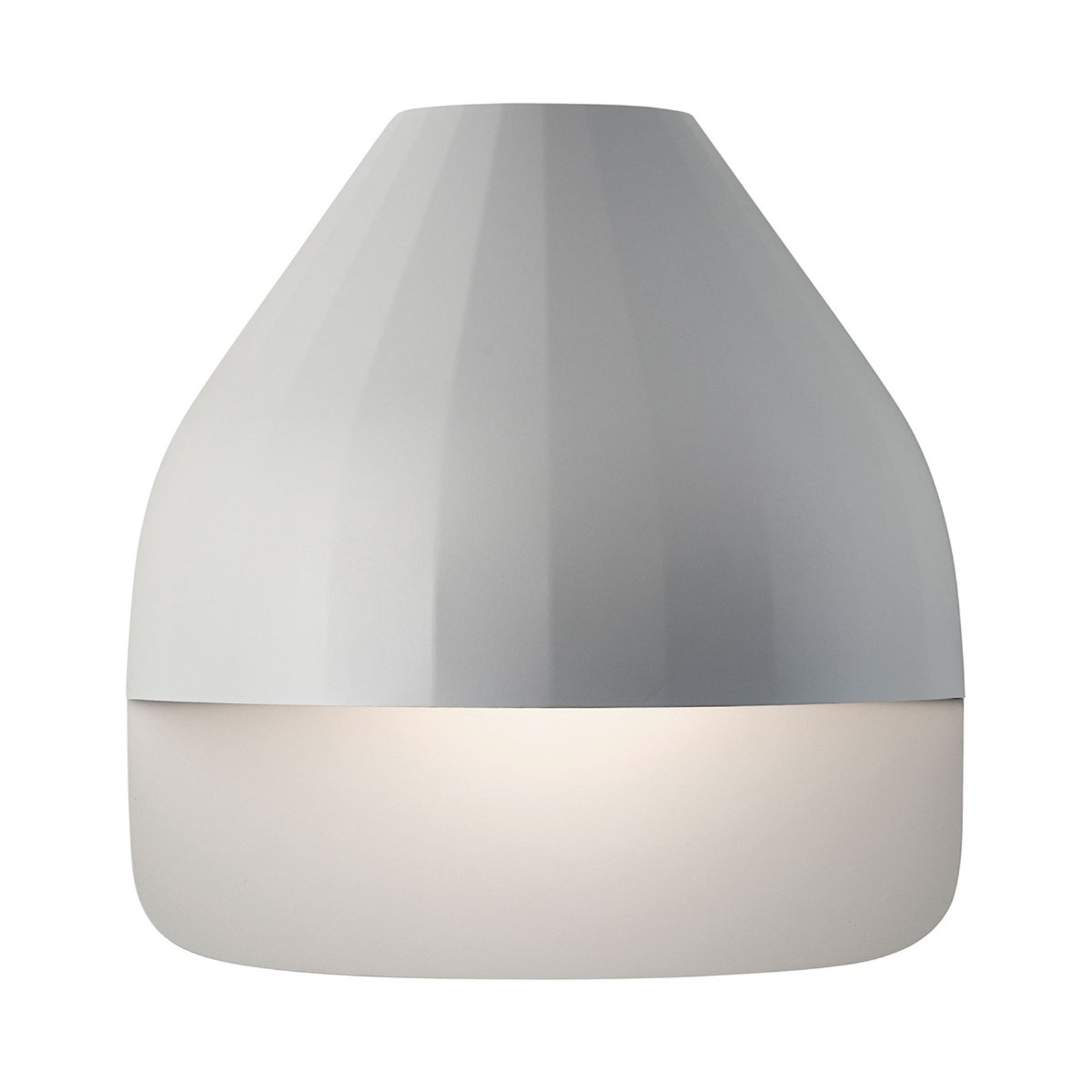 LE KLINT Facet Small - LED-vegglampe, lysegrå