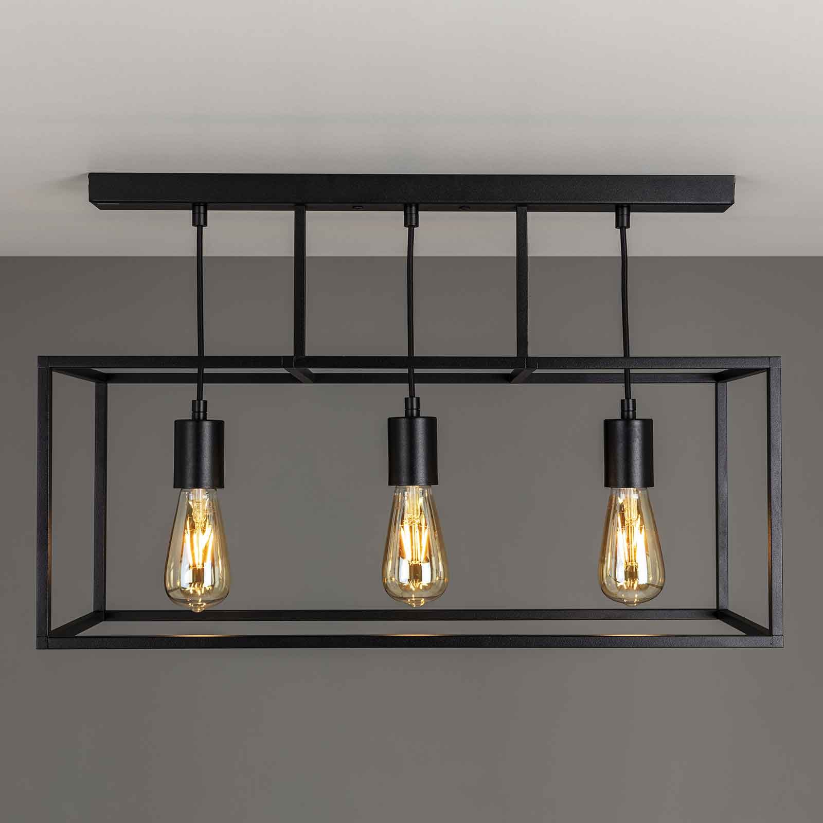 Cubic³ 3384 taklampe, 3 lyskilder, svart