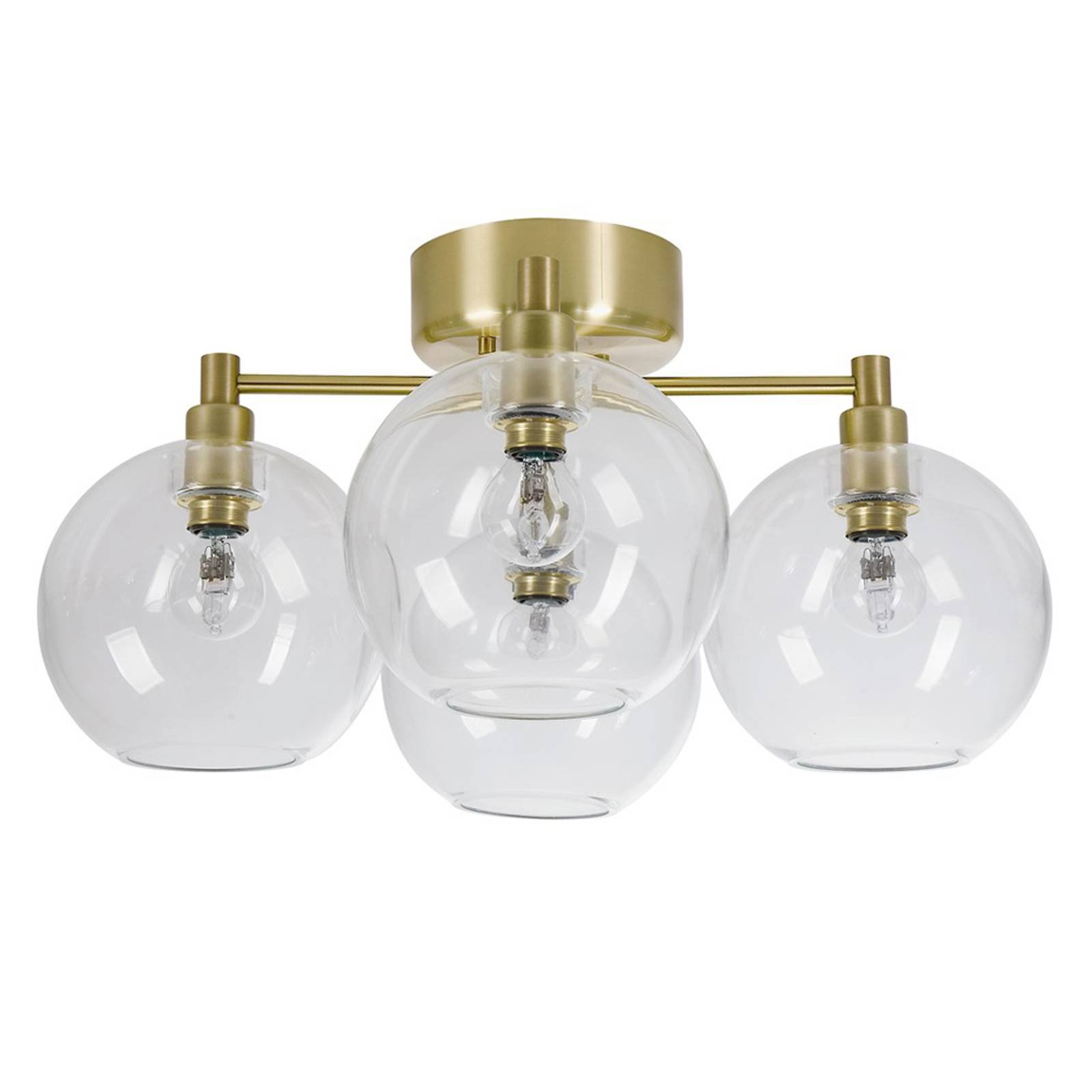 Taklampe i glass Gloria, fire lys