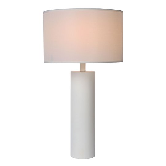 Yessin bordlampe, sylinderfot, hvit