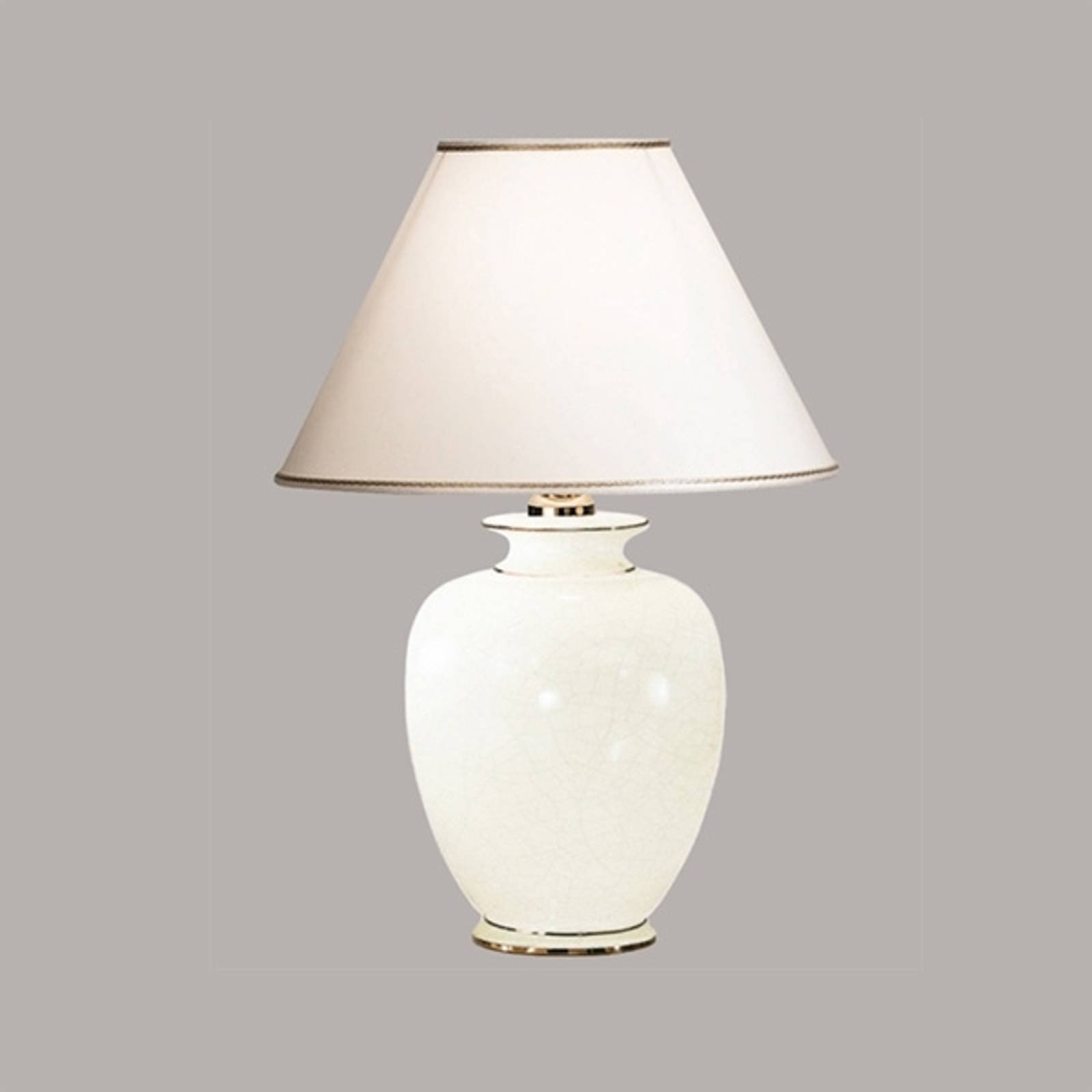 Hvit GIARDINO CRACLEE bordlampe på 40 cm