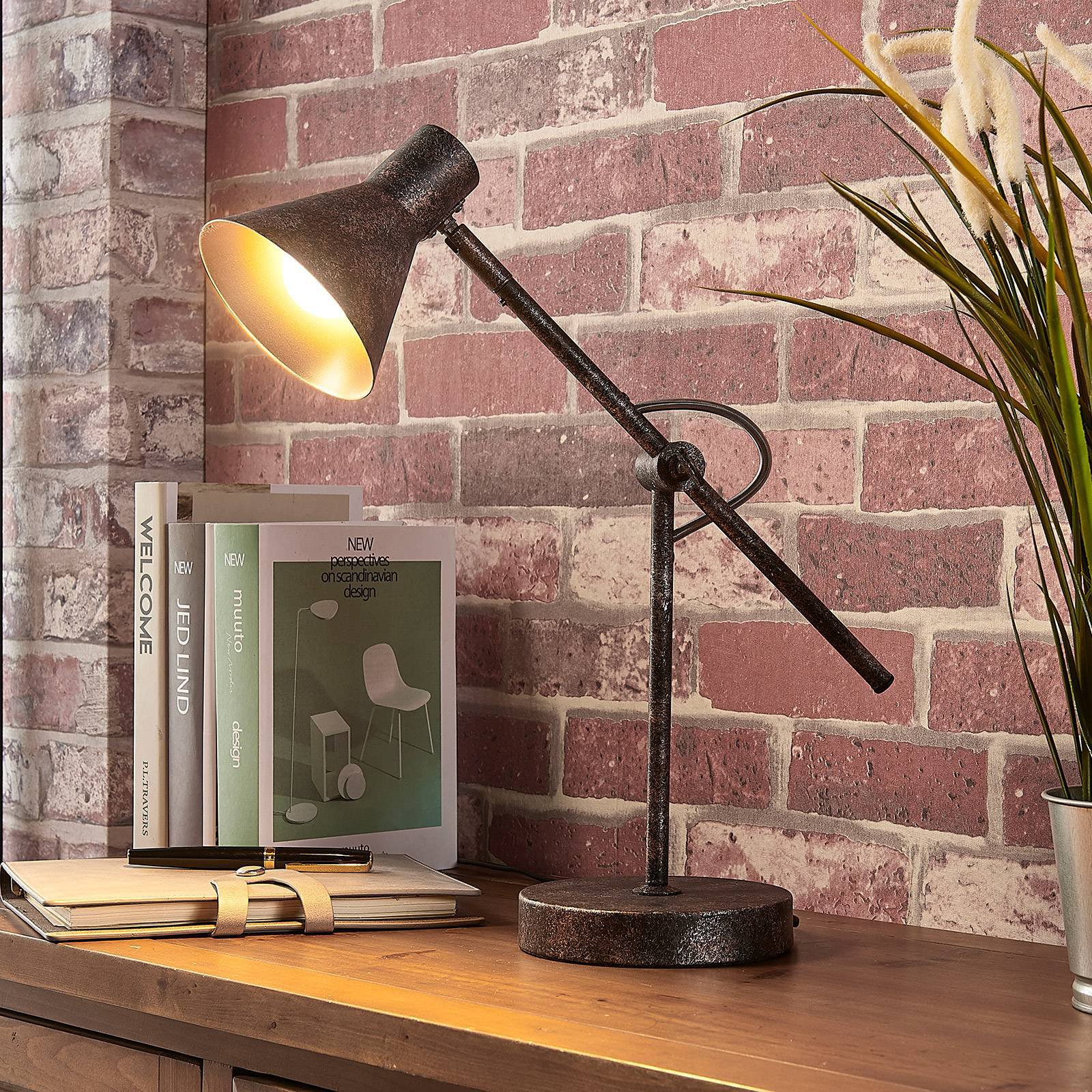 Rustfarget LED-taklampe Zera, Easydim