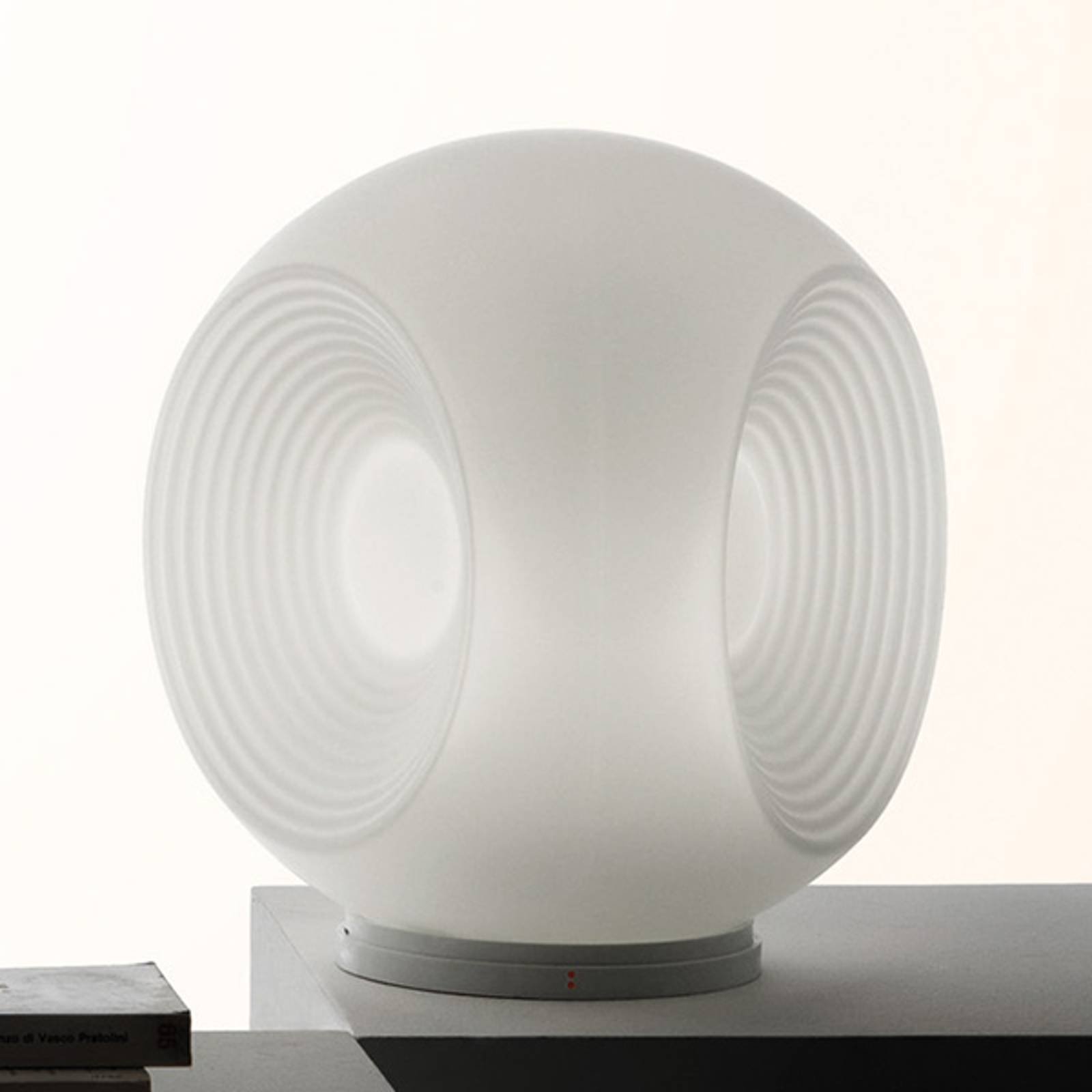 Fabbian Eyes - bordlampe av glass, hvit