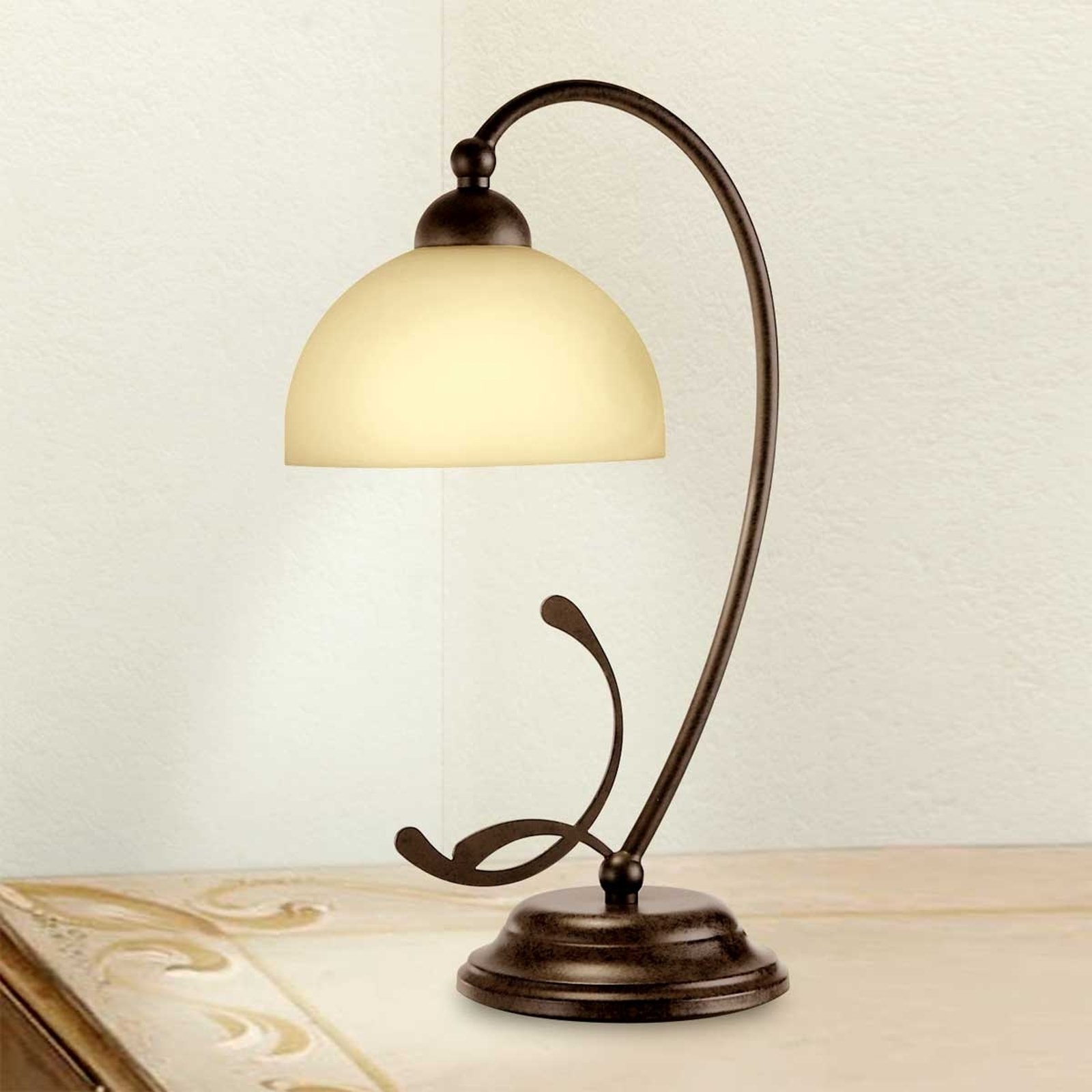 Rustikk bordlampe Lorenzo