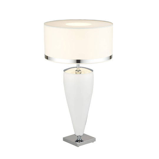 Bordlampe Lund, hvit/opal, høyde 70 cm