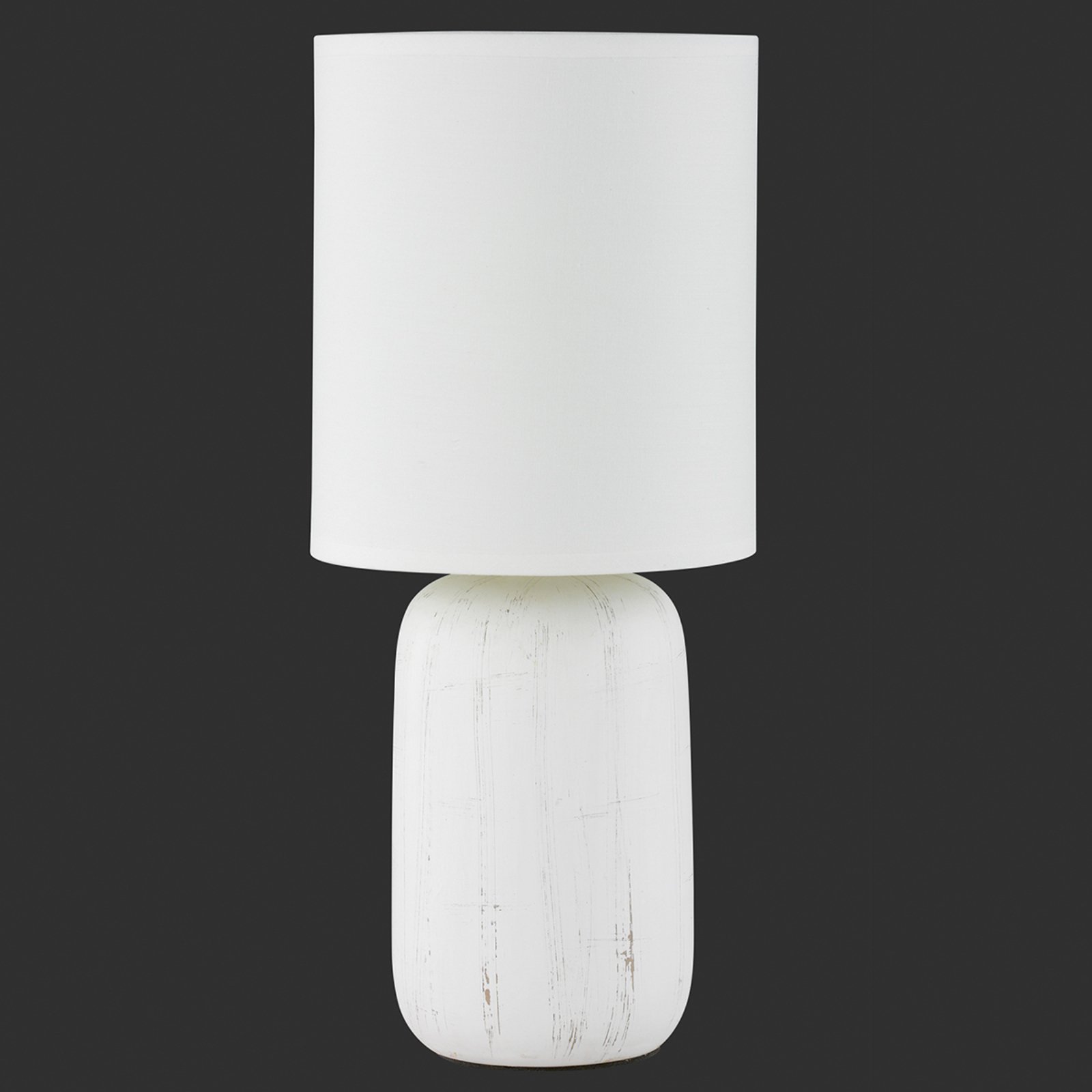 Keramiske bordlampen Clay med tekstilskjerm