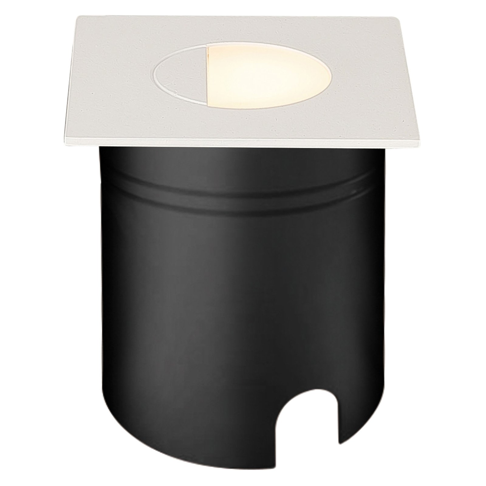 Aspen LED-innfellingslampe, spreder, kantet, hvit