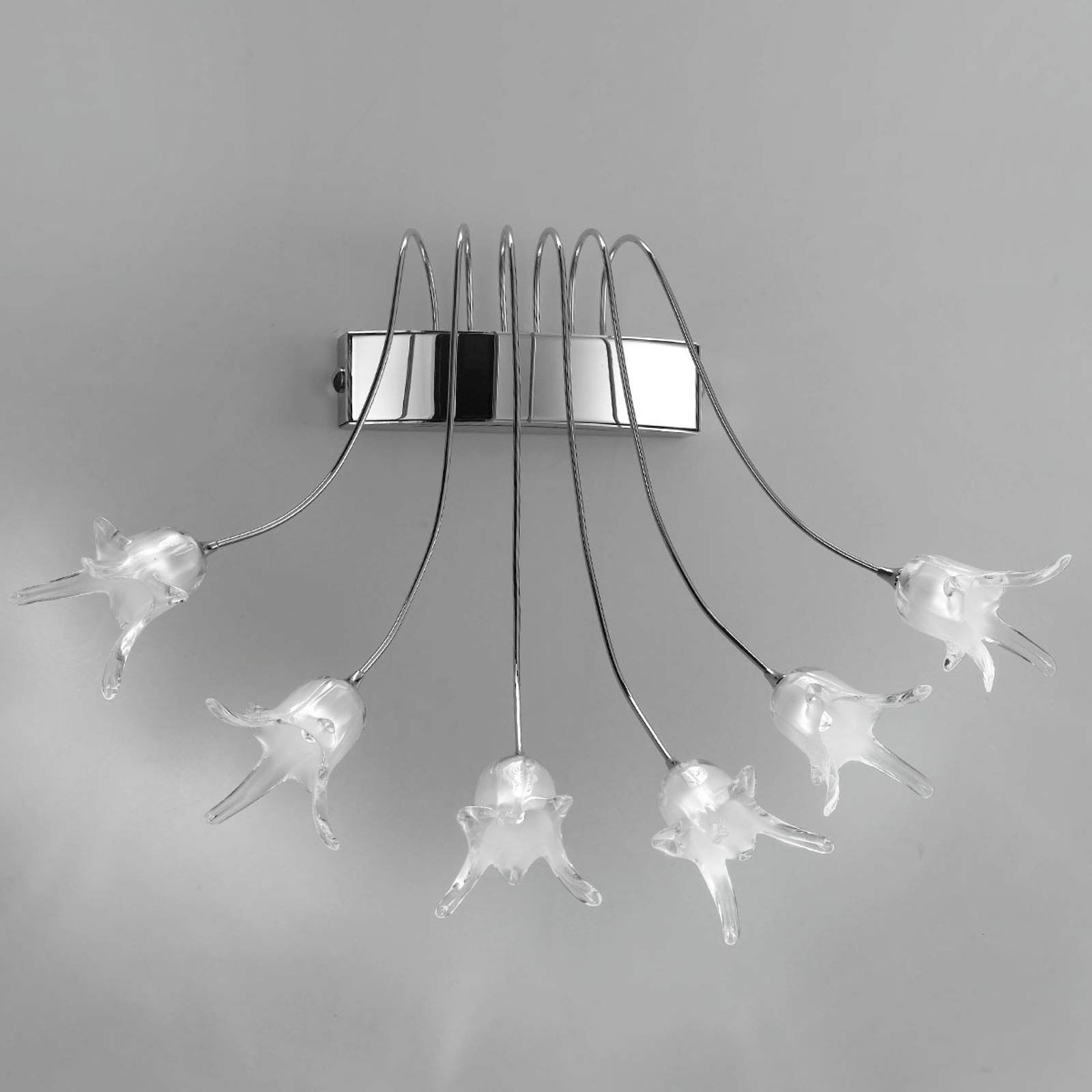 Vegglampe 7130 krom, seks lyskilder