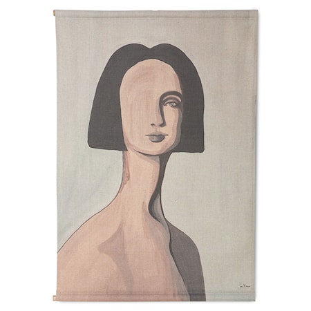Veggdiagram woman portrait by Sella Molenaar