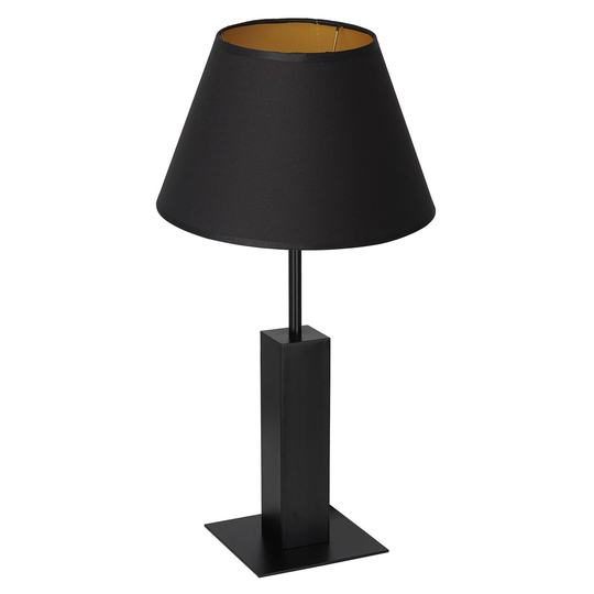 Bordlampe Stila, skjerm konisk svart-gull