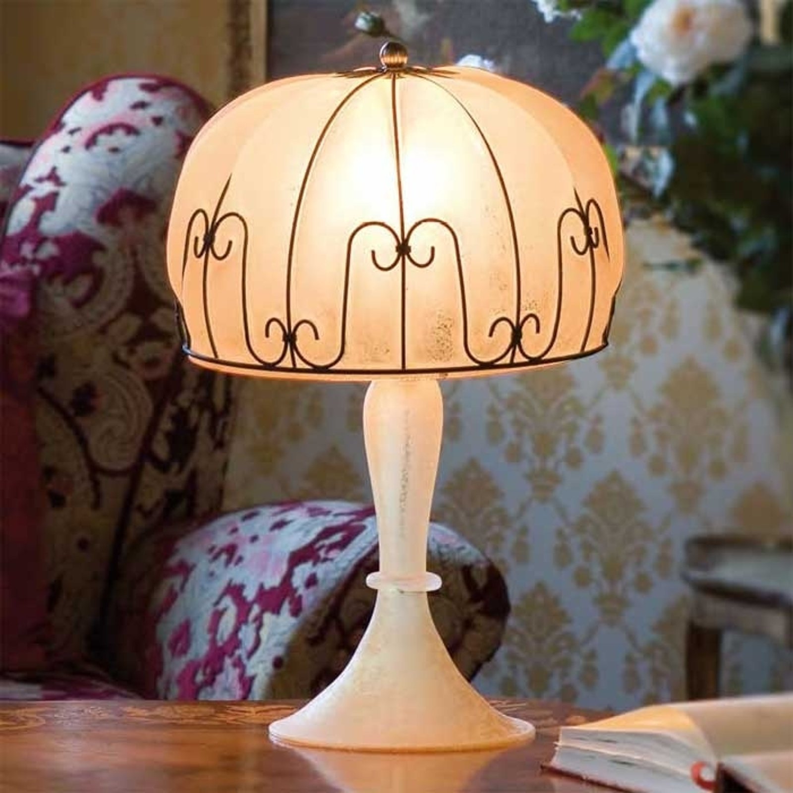 Håndlaget bordlampe MEDUSA