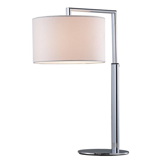Lucande Iska bordlampe, høydejusterbar, hvit