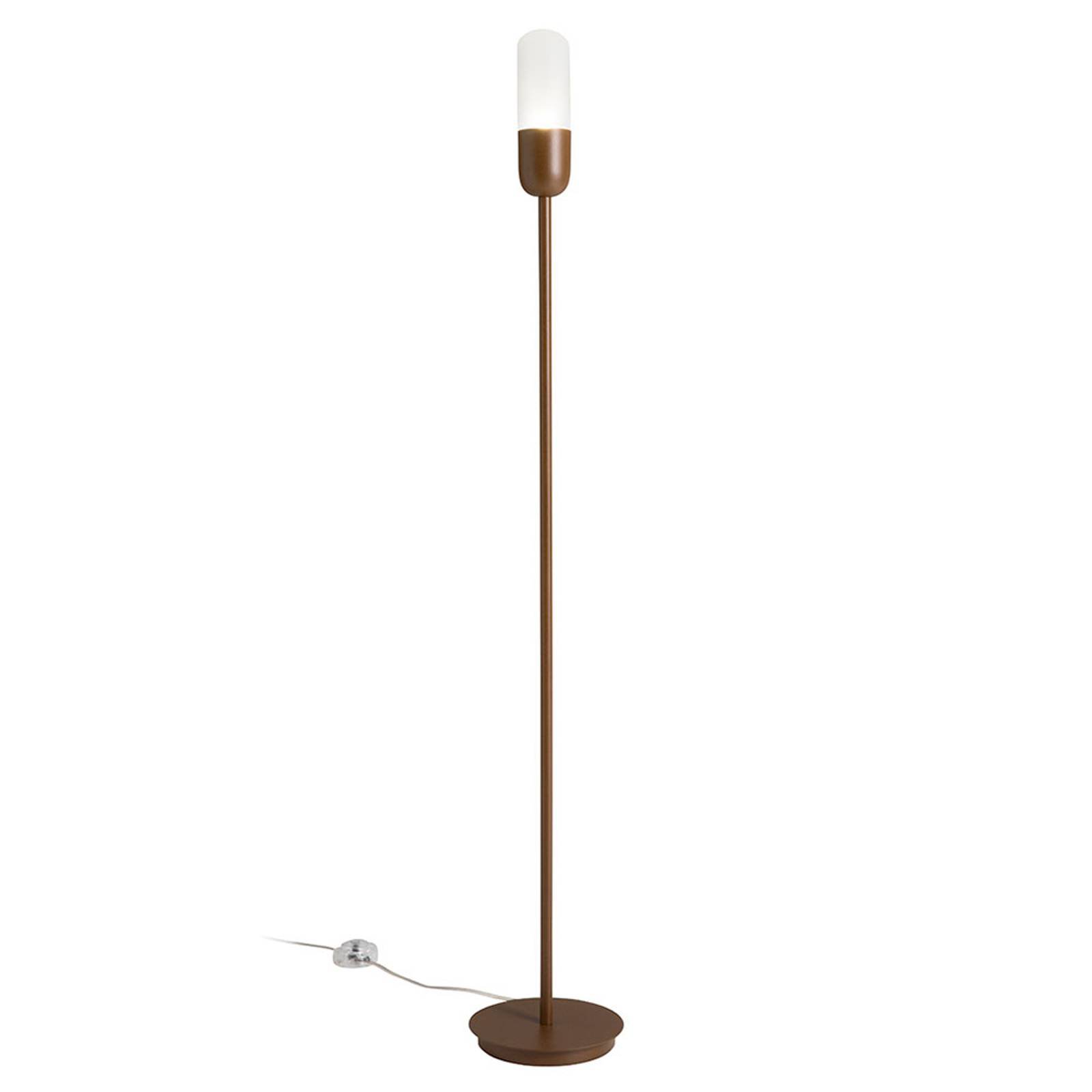 Gulvlampe Capsule, rustbrun