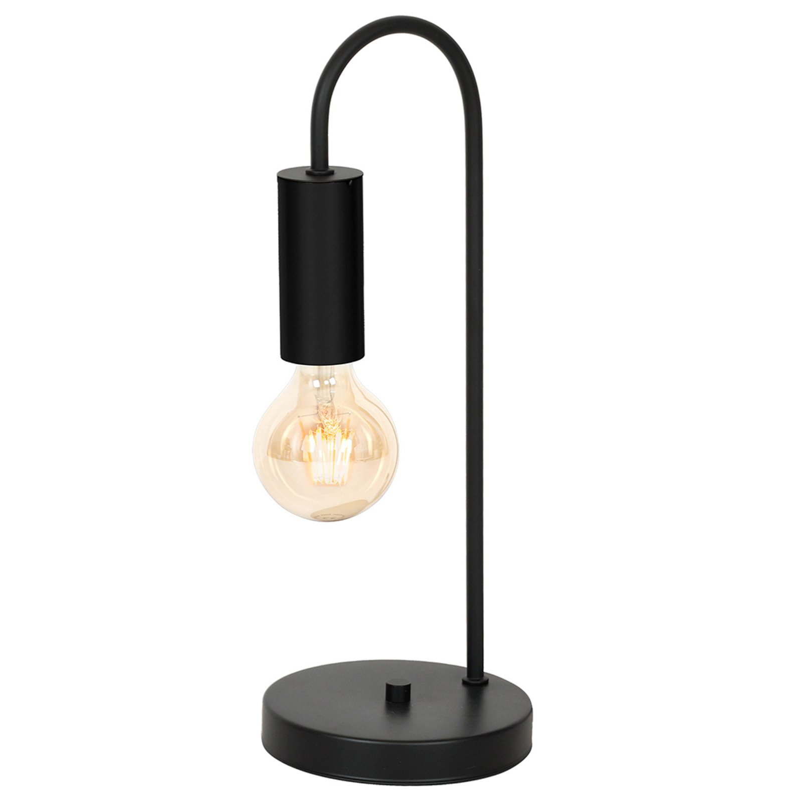 Loppe bordlampe, 1 lyskilde, svart
