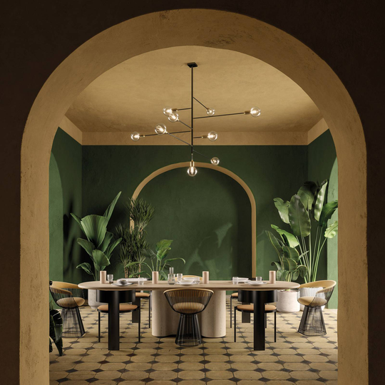 Designer-taklampe Agò, 9 lyskilder