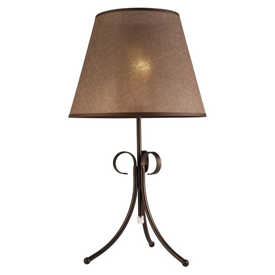 Tekstil-bordlampe Midgrad, brun