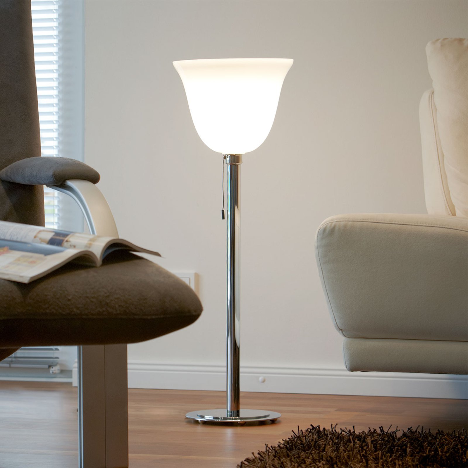 Art Déco-stålampe etter fransk skisse