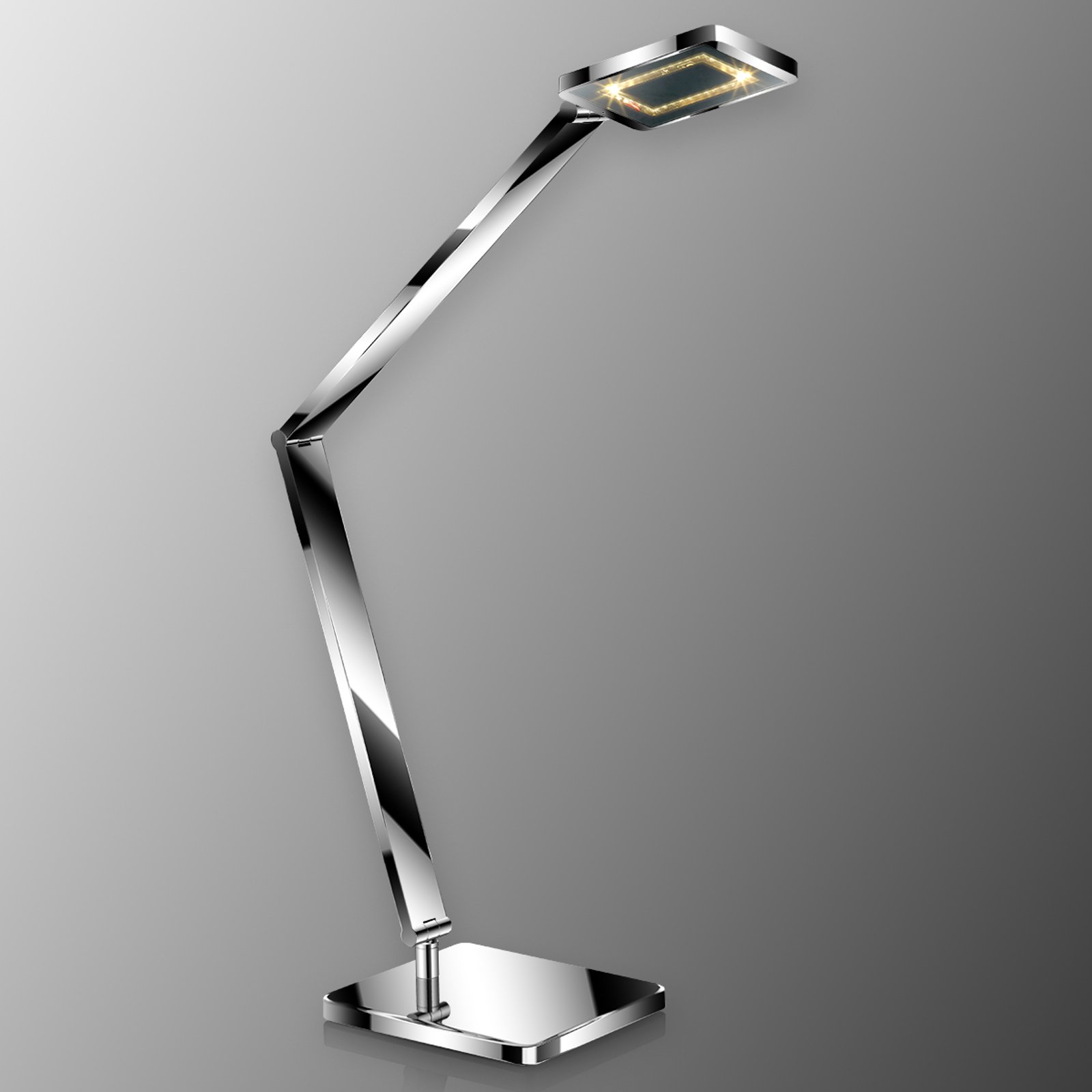 Justerbar LED-skrivebordslampe Linus, krom