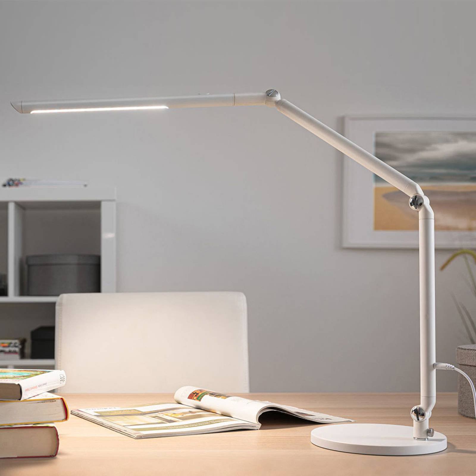 Paulmann FlexBar LED-skrivebordslampe hvit